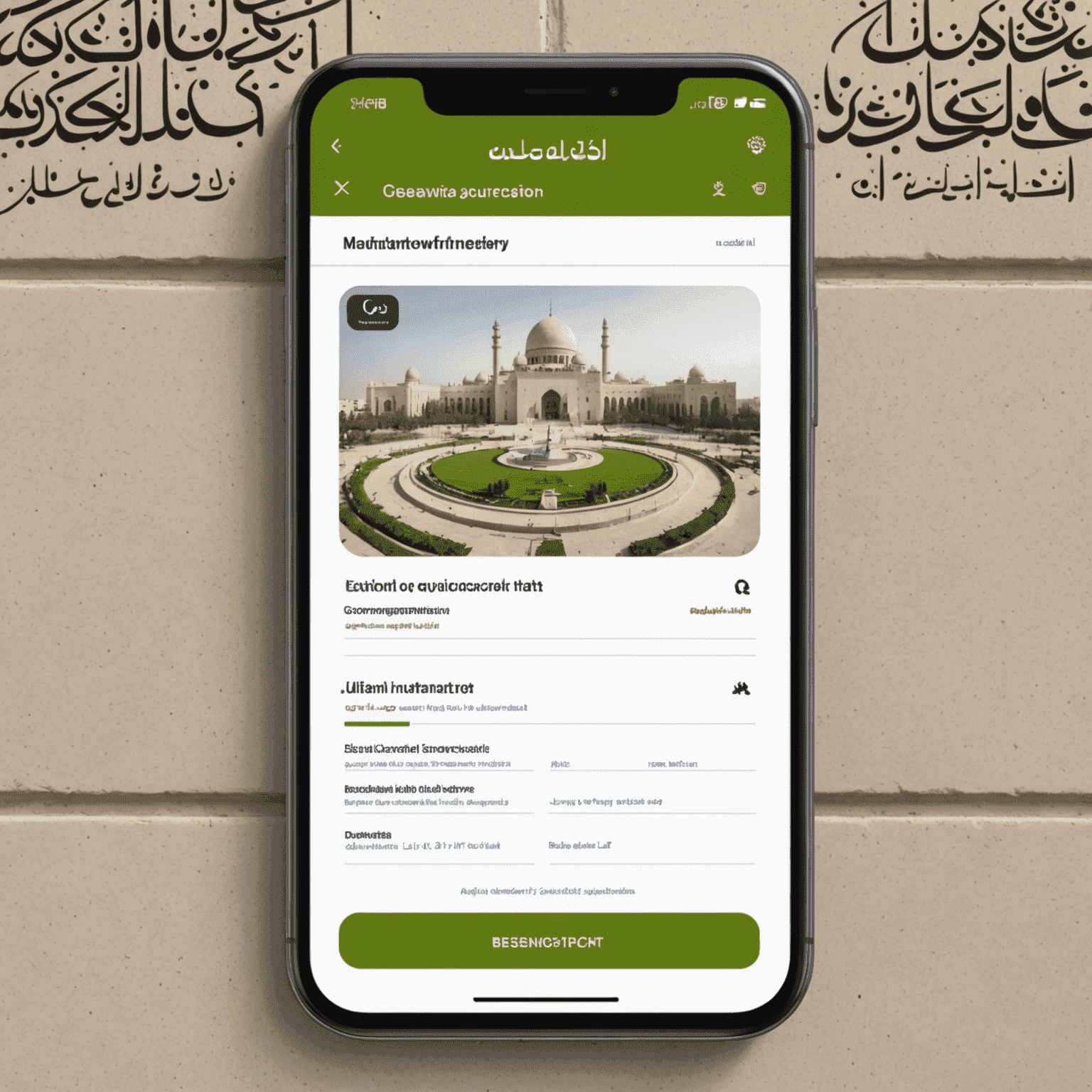 لقطة شاشة لتطبيق خدمات حكومية ذكية يعرض واجهة مستخدم سهلة الاستخدام باللغة العربية